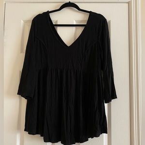 Torrid 2 Black Super Soft Baby Doll Blouse